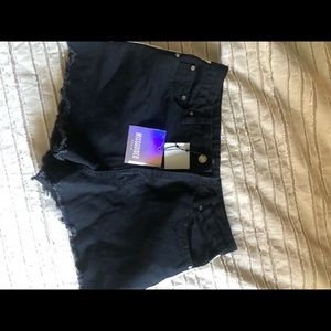 Misguided white stripe shorts